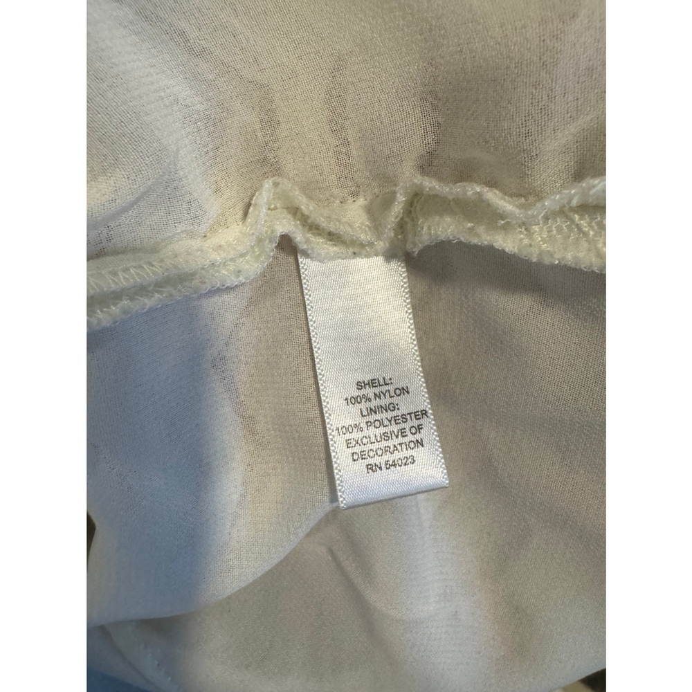 Banana Republic White Zip Back Tank Top Size 8 - Picture 6 of 11